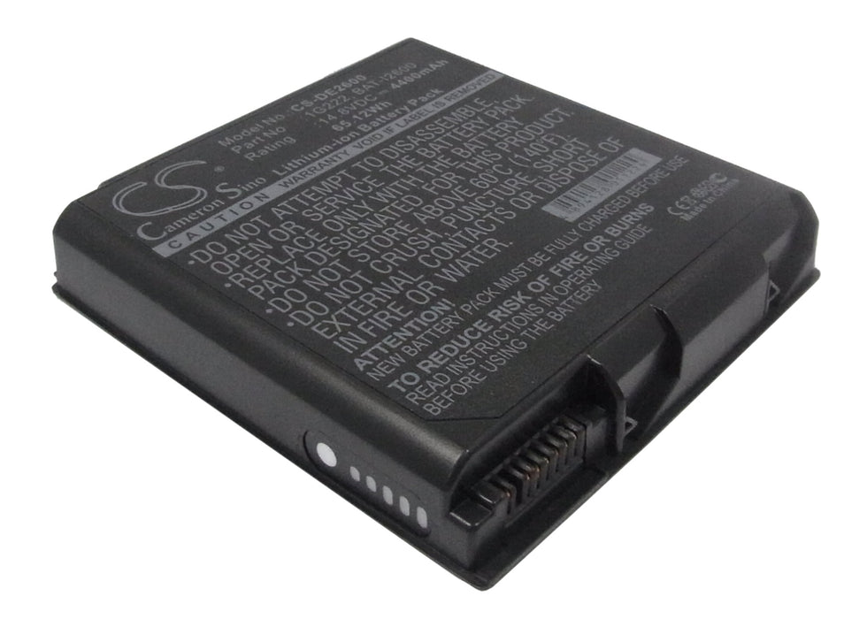 CS-DE2600 : Battery for DELL Inspiron 2600, Inspiron 2650, Smart PC100N and others - Replaces DELL 1G222, 2G218, 2G248 and others