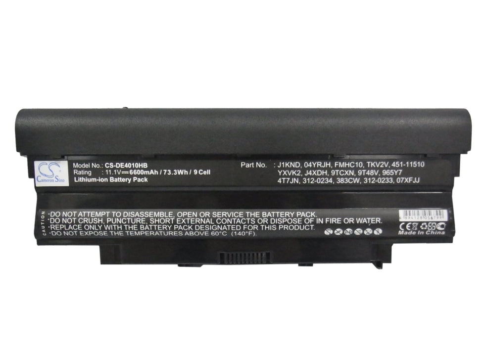 CS-DE4010HB : Battery for DELL Inspiron 13R, Inspiron 13R N3010, Inspiron 13R N3010D and others - Replaces DELL J1KND, FMHC10, TKV2V and others