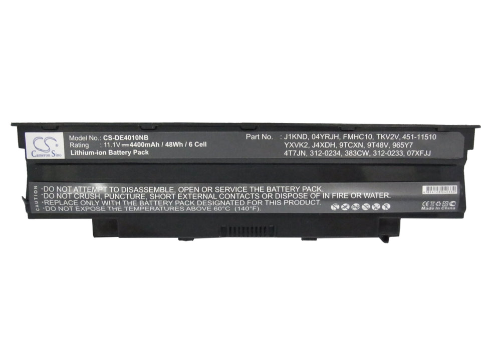 CS-DE4010NB : Battery for DELL Inspiron 13R, Inspiron 13R N3010, Inspiron 13R N3010D and others - Replaces DELL J1KND, 04YRJH, FMHC10 and others