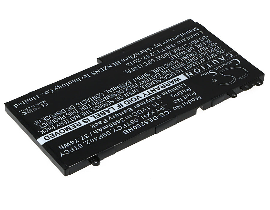 CS-DE5250NB : Battery for DELL Latitude 12 5000, Latitude 12 E5250, Latitude 12 E5550 and others - Replaces DELL RYXXH, 05TFCY, 09P402 and others