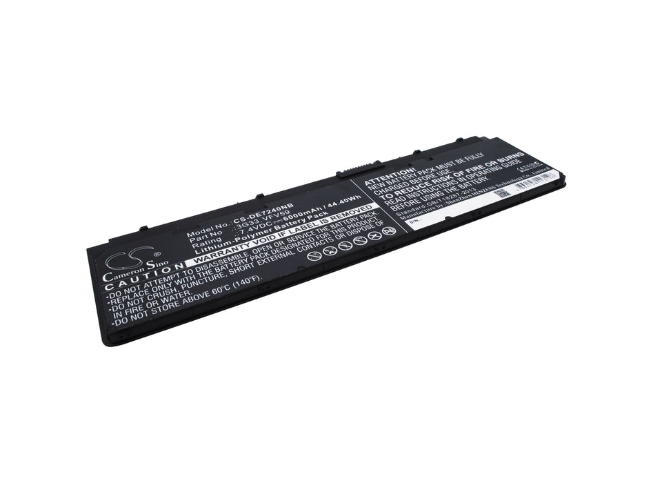 CS-DE7240NB : Battery for DELL Latitude E7240, Latitude E7240 12.5, Latitude E7240 7240-2716 and others - Replaces DELL VFV59, WD52H, W57CV and others