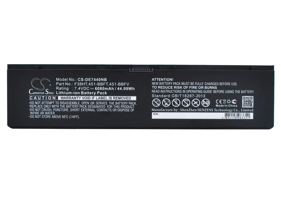 CS-DE7440NB : Battery for DELL Latitude E7440, Latitude 14 7000, Latitude E7450 and others - Replaces DELL F38HT, 451-BBFT, 451-BBFY and others