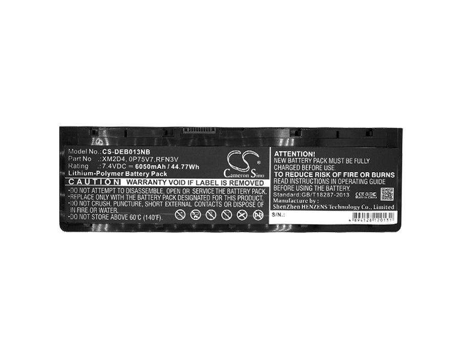 CS-DEB013NB : Battery for DELL Blanco 2013 - Replaces DELL XM2D4, 0P75V7, RFN3V