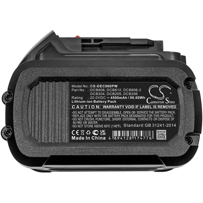 CS-DEC060PW : Battery for DeWalt 20V MAX, 60V MAX, 120V MAX and others - Replaces DeWalt DCB606, DCB612, DCB606-2 and others