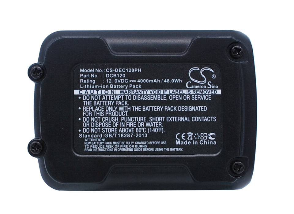 CS-DEC120PH : Battery for DeWalt 12V MAX Li-ion, DCD710, DCD710S2 and others - Replaces DeWalt DCB120, DCB121, DCB125 and others