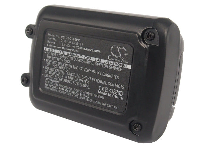 CS-DEC120PX : Battery for DeWalt 12V MAX Li-ion, DCD710, DCD710S2 and others - Replaces DeWalt DCB120, DCB121, DCB125 and others