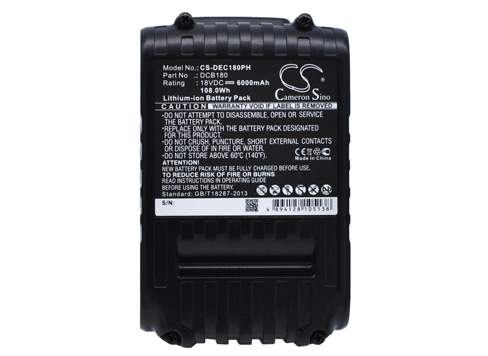 CS-DEC180PH : Battery for DeWalt XR Li-Ion 18V, DCD740, DCD740B and others - Replaces DeWalt DCB180, DCB181, DCB181-XJ and others