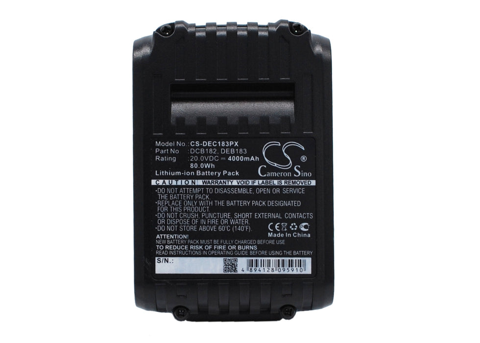 CS-DEC183PX : Battery for DeWalt DCD740, DCD740B, DCD780 and others - Replaces DeWalt DCB182, DCB183, DCB184