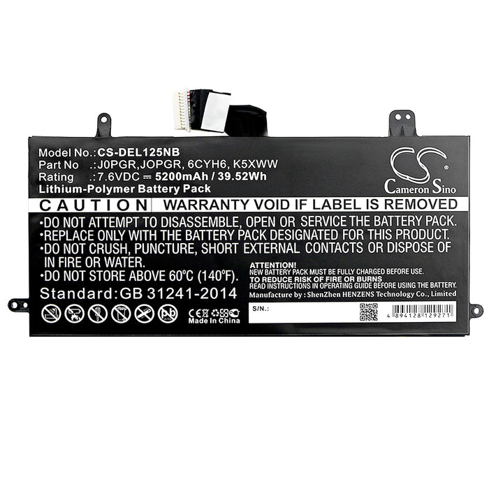 CS-DEL125NB : Battery for DELL N003L7390-C-D1606FTCN, N012L7390-C-D1706FTCN, Latitude 5290 and others - Replaces DELL J0PGR, JOPGR, 6CYH6 and others