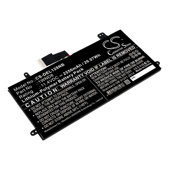 CS-DEL128NB : Battery for DELL Latitude 12 5285, Latitude 5285 - Replaces DELL 1WND8