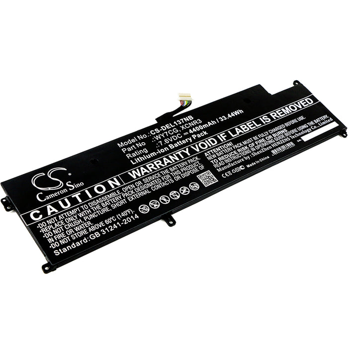 CS-DEL137NB : Battery for DELL Latitude 13 7370 - Replaces DELL WY7CG, XCNR3