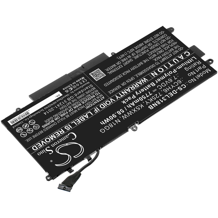 CS-DEL318NB : Battery for DELL N003L7390-C-D1606FTCN, Latitude E5289, N012L7390-C-D1706FTCN and others - Replaces DELL 6CYH6, 725KY, K5XWW and others