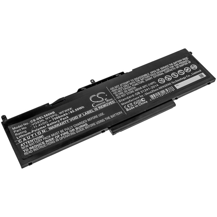 CS-DEL580NB : Battery for DELL Latitude 5580, Precision 15 3520, Latitude 5591 and others - Replaces DELL NY5PG, VG93N, WFWKK