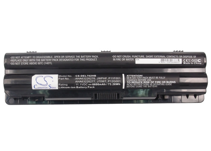 CS-DEL702HB : Battery for DELL XPS 14, XPS 14 (L401X), XPS 15 and others - Replaces DELL 08PGNG, 0J70W7, 0JWPHF and others