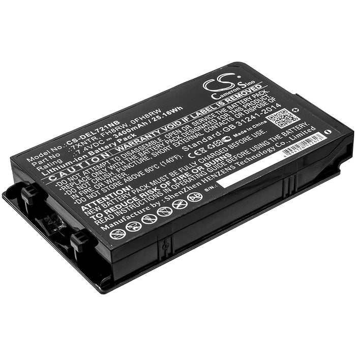 CS-DEL721NB : Battery for DELL Latitude 7202 Rugged Tablet, Latitude 7212, Latitude 12 7202 and others - Replaces DELL 7XNTR, FH8RW, 0FH8RW and others