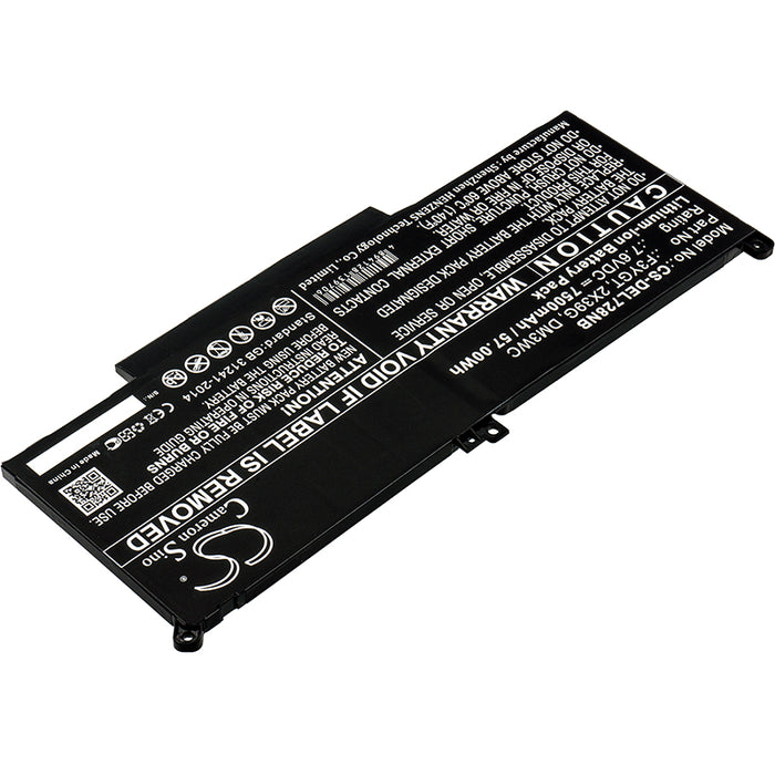 CS-DEL728NB : Battery for DELL Latitude 12 7000, Latitude 12 7290, Latitude 13 7000 7390 and others - Replaces DELL F3YGT, 2X39G, DM3WC and others