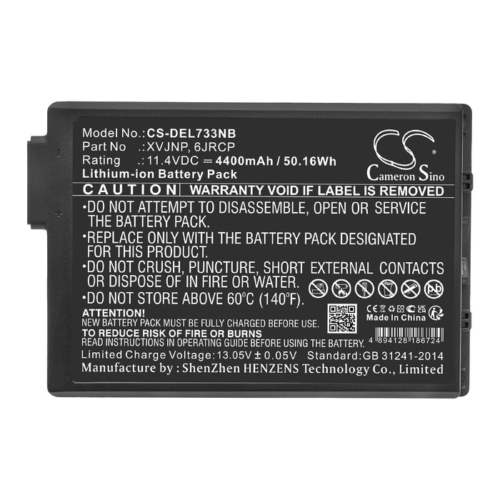 CS-DEL733NB : Battery for DELL Latitude 7330 Rugged, Latitude 5430 Rugged - Replaces DELL XVJNP, 6JRCP