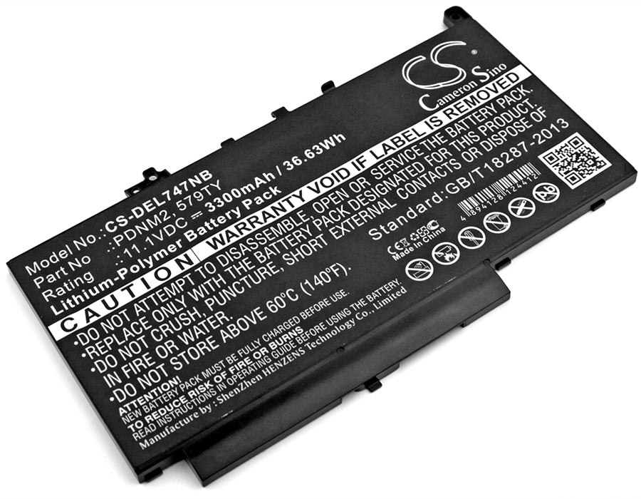 CS-DEL747NB : Battery for DELL Latitude E7470, Latitude E7270, Latitude 12 E7470 and others - Replaces DELL PDNM2, 579TY, 0579TY and others