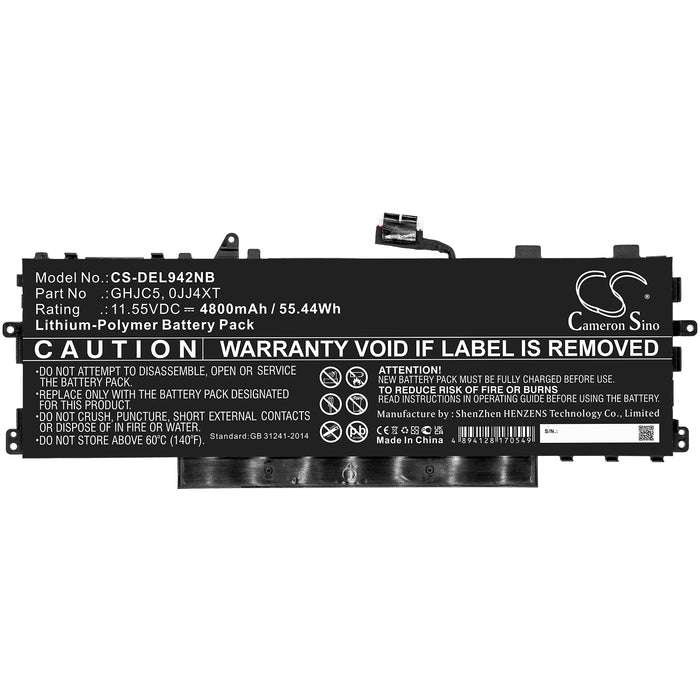 CS-DEL942NB : Battery for DELL Latitude 9420 2-in-1 - Replaces DELL GHJC5, 0JJ4XT