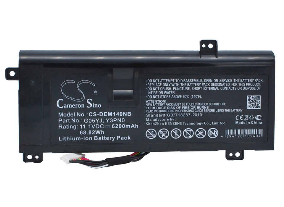 CS-DEM140NB : Battery for DELL Alienware M14X R3, Alienware M14x R4, Alienware P39G and others - Replaces DELL G05YJ, Y3PN0, 8X70T and others