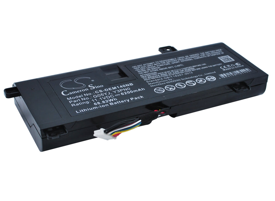 CS-DEM140NB : Battery for DELL Alienware M14X R3, Alienware M14x R4, Alienware P39G and others - Replaces DELL G05YJ, Y3PN0, 8X70T and others