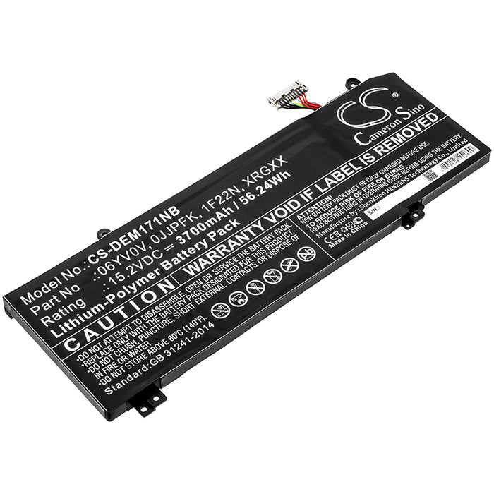 CS-DEM171NB : Battery for DELL G5 5590-D2785W, ALW15M-D1523S, G7 7590-D2785B and others - Replaces DELL 06YV0V, 0JJPFK, 1F22N and others