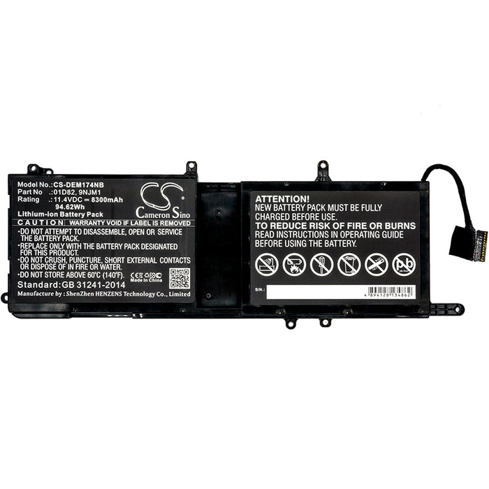 CS-DEM174NB : Battery for DELL Alienware 15 R3, Alienware 17 R4, ALW17C-D1748 and others - Replaces DELL 01D82, 9NJM1, 0HF250 and others