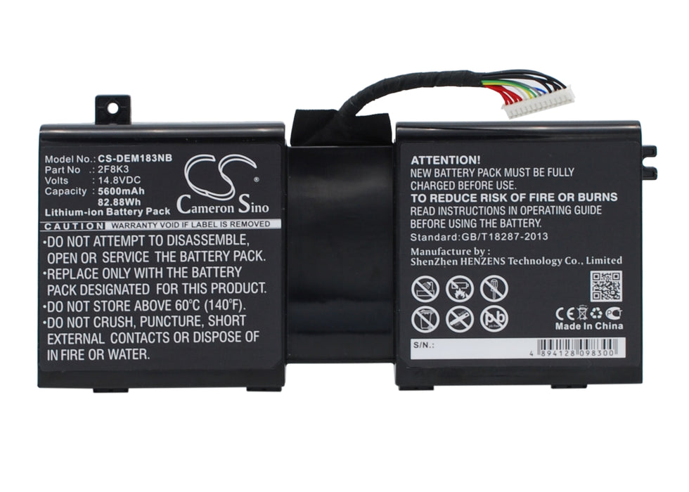 CS-DEM183NB : Battery for DELL Alienware 17, Alienware 18, Alienware M17X R5 and others - Replaces DELL 2F8K3, 0G33TT, 0KJ2PX and others