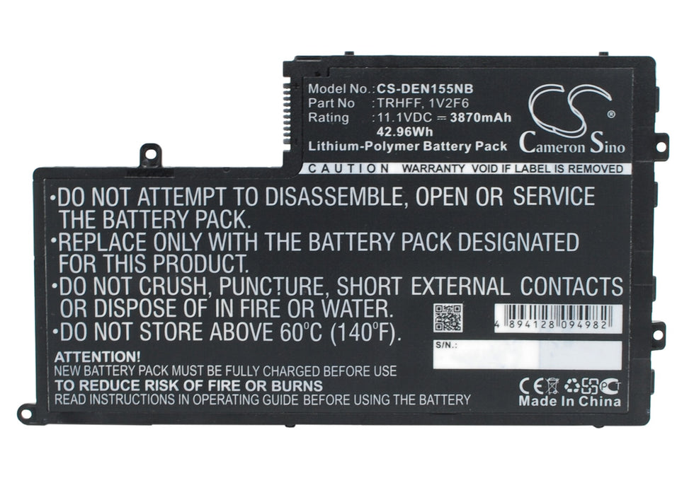 CS-DEN155NB : Battery for DELL Inspiron 15, Inspiron 15 5000, Inspiron 15-5547 and others - Replaces DELL TRHFF, 1V2F6, DL011307-PRR13G01 and others