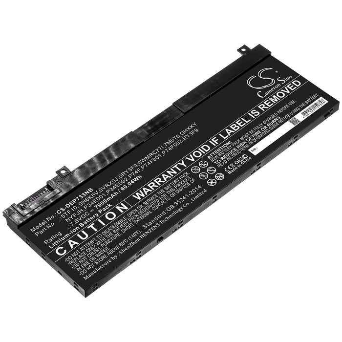 CS-DEP733NB : Battery for DELL Precision 7330, Precision 7540, Precision 7530 - Replaces DELL 0H6K6V, 0RY3F9, 0VRX0J and others