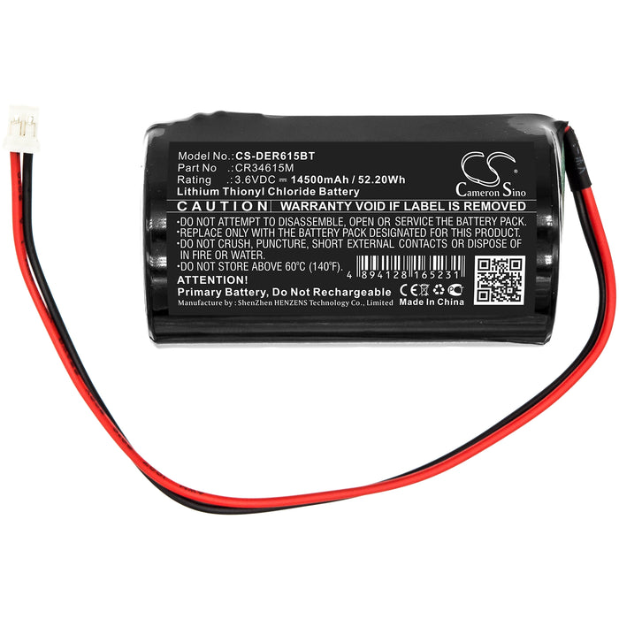 CS-DER615BT : Battery for Pyronix Enforcer Deltabell Siren Alarm - Replaces Pyronix CR34615M