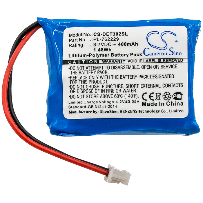 CS-DET302SL : Battery for Educator ET-300TSTransmitter, ET-300Transmitter, TransmitterET-302 and others - Replaces Educator PL-762229, V2015-E05