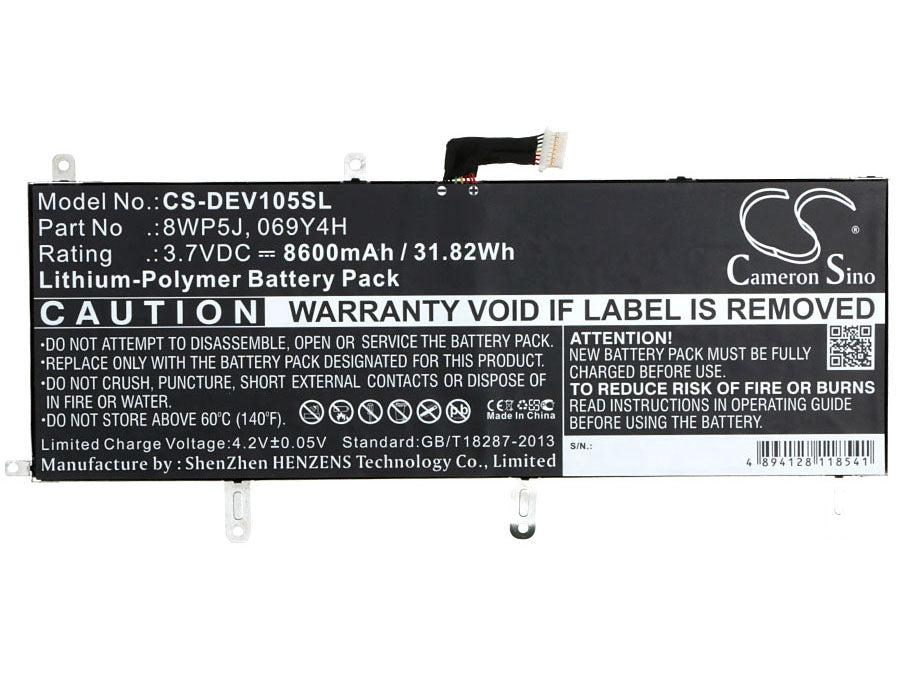 CS-DEV105SL : Battery for DELL Venue 10 5050, Venue 10 5000 - Replaces DELL 8WP5J, 069Y4H