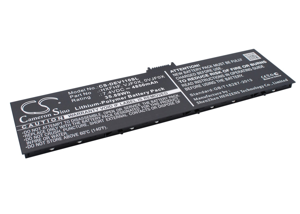 CS-DEV110SL : Battery for DELL Venue 11 Pro, Pro11i-2501BLK, Venue 11 Pro 7130 Junction and others - Replaces DELL HXFHF, VJF0X, 0VJF0X