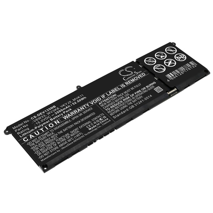 CS-DEV135NB : Battery for DELL Inspiron 13 5310, Inspiron 14 5410, Inspiron 14 5410 2-in-1 and others - Replaces DELL V6W33, WV3K8, VKYJX and others