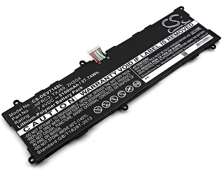 CS-DEV714SL : Battery for DELL Venue 11 Pro 7140, Venue 11 Pro 7140 Tablet, Venue Pro 7140 - Replaces DELL HFRC3, TXJ69, 2H2G4 and others