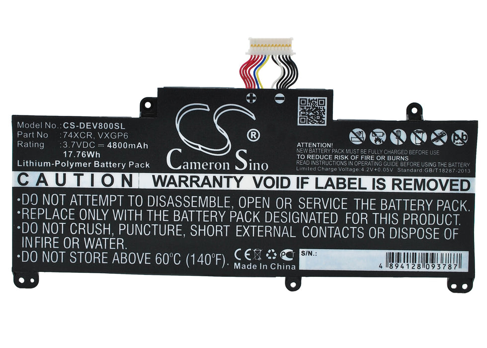 CS-DEV800SL : Battery for DELL Venue 8 Pro, T01D, T10D-5830 - Replaces DELL 74XCR, VXGP6