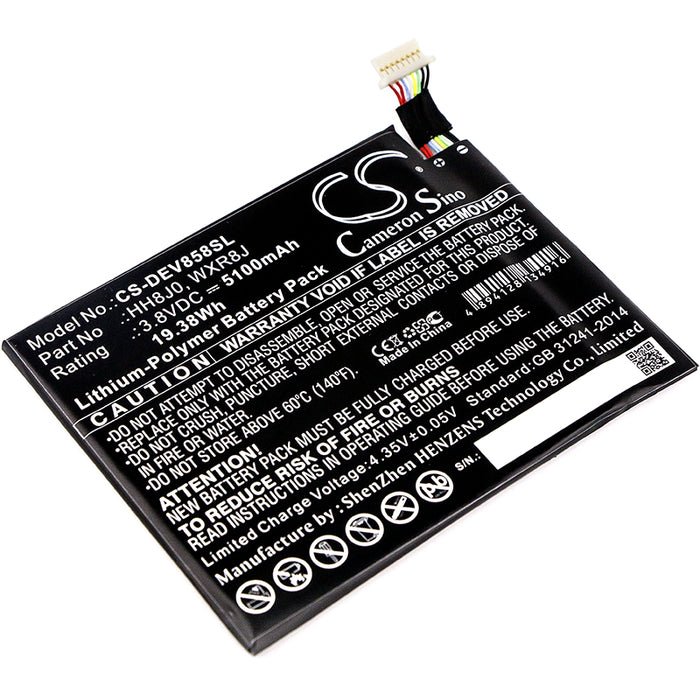 CS-DEV858SL : Battery for DELL Venue 8 Pro 5855 - Replaces DELL HH8J0, WXR8J, 0HH8J0