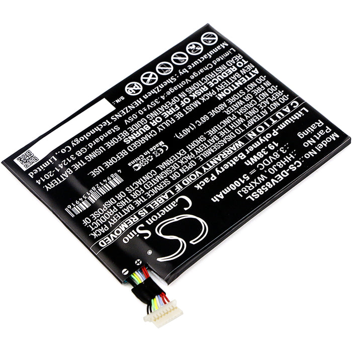 CS-DEV858SL : Battery for DELL Venue 8 Pro 5855 - Replaces DELL HH8J0, WXR8J, 0HH8J0