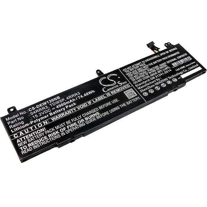 CS-DEW130NB : Battery for DELL Alienware 13 R3, ALW13C, ALW13CR-2838 and others - Replaces DELL 04RRR3, TDW5P, 4RRR3