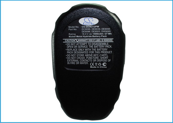 CS-DEW212PW : Battery for DeWalt DC212, DC213KB, DC330 and others - Replaces DeWalt DC9096, DE9039, DE9095 and others