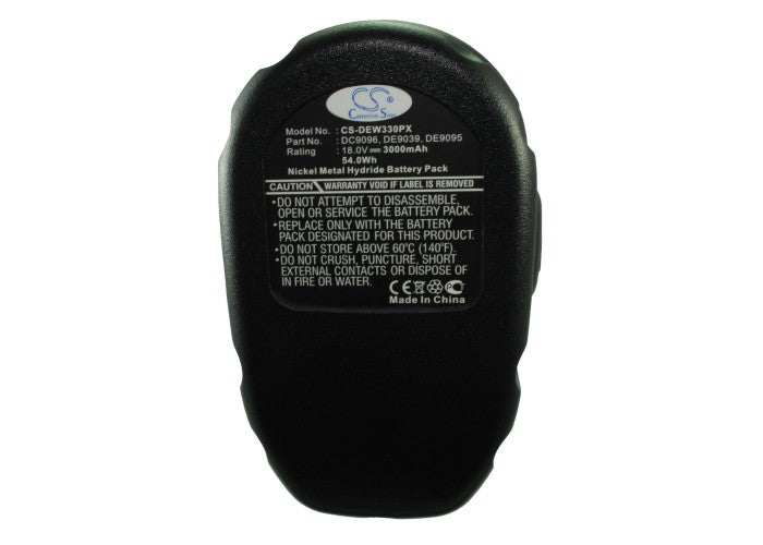 CS-DEW330PX : Battery for DeWalt DC212, DC213KB, DC330 and others - Replaces DeWalt DC9096, DE9039, DE9095 and others