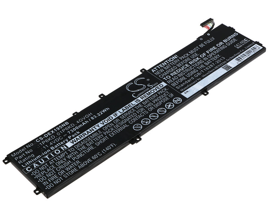 CS-DEX195NB : Battery for DELL XPS 15 9550, XPS 15 9530, Precision 5510 and others - Replaces DELL 1P6KD, 01P6KD, 4GVGH and others