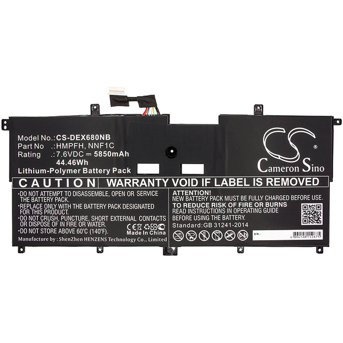 CS-DEX680NB : Battery for DELL XPS 13-9365-D6801TS, XPS 13-9365-D6701TS, XPS 13-9365-D6705TS and others - Replaces DELL HMPFH, NNF1C