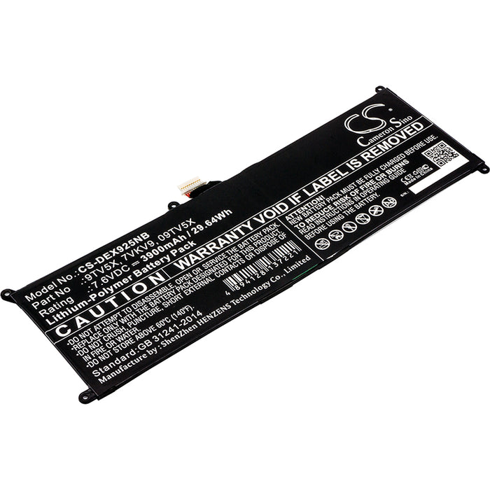 CS-DEX925NB : Battery for DELL XPS 12 9250, Latitude 12 7275, XPS 12-9250-D1508TB and others - Replaces DELL 9TV5X, 7VKV9, 09TV5X and others