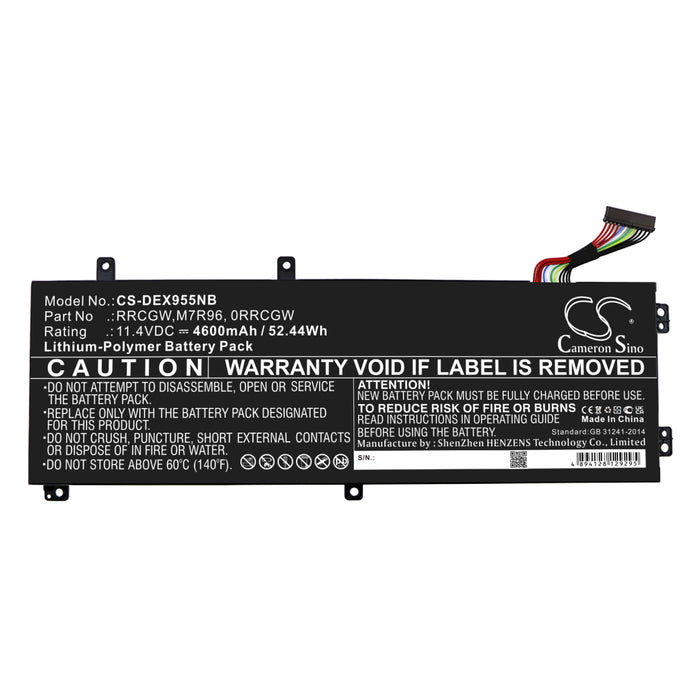 CS-DEX955NB : Battery for DELL Precision 15 5510, Precision 15-5520, Precision 15-5530 and others - Replaces DELL RRCGW, M7R96, 0RRCGW and others