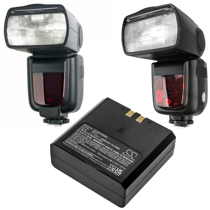 CS-DGX850SL : Battery for Flashpoint Zoom Li-on Flash, VB-18, Zoom Li-on R2 TTL - Replaces Flashpoint FPLFSMZLRB