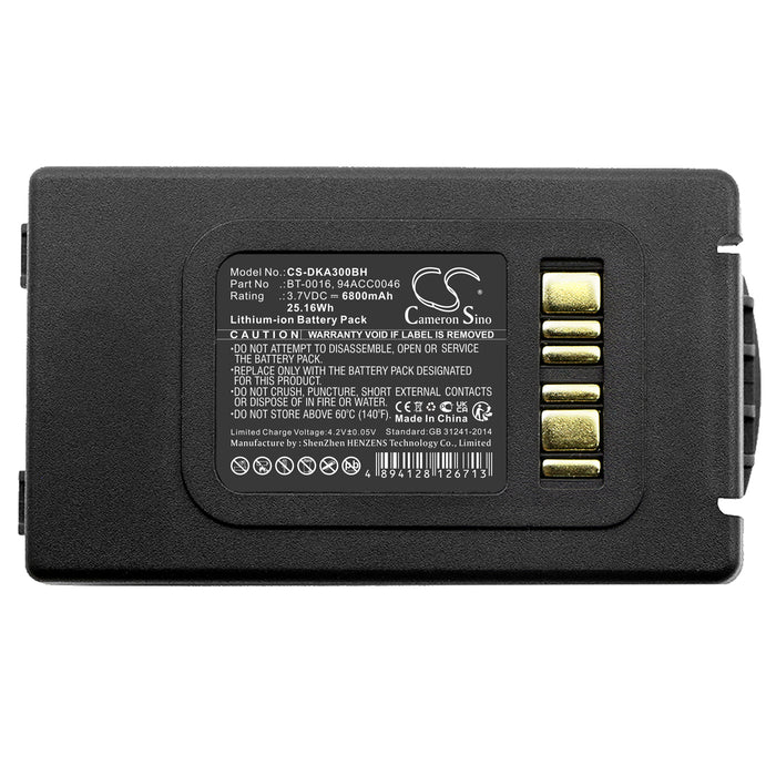 CS-DKA300BH : Battery for Datalogic Skorpio X3, Skorpio X4 - Replaces Datalogic BT-0016, 94ACC0046, 94ACC0048 and others