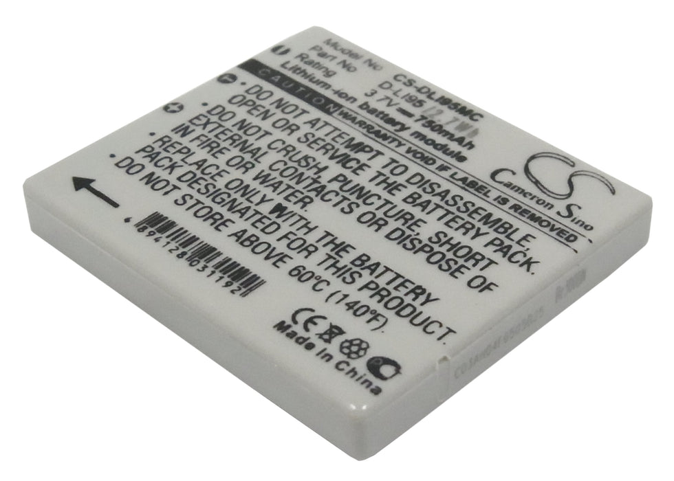 CS-DLI95MC : Battery for PENTAX Optio E75, Optio M85, Optio E85 - Replaces Pentax D-LI95