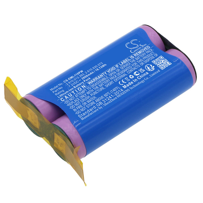 CS-DML110PW : Battery for DREMEL 1100LI, Driver 1120, 1100-25 and others - Replaces DREMEL 2.610.013.393, 2.610.930.072